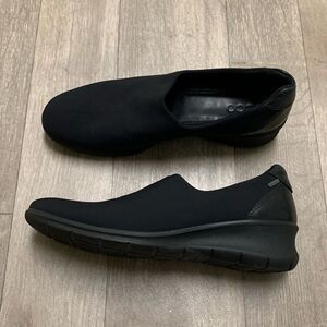 Womens‎ Ecco Felicia Stretch Gore-Tex Leather Black Slip On Shoes